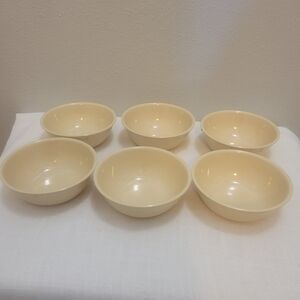 Set of Six Cream Bowls Nustone Melamine